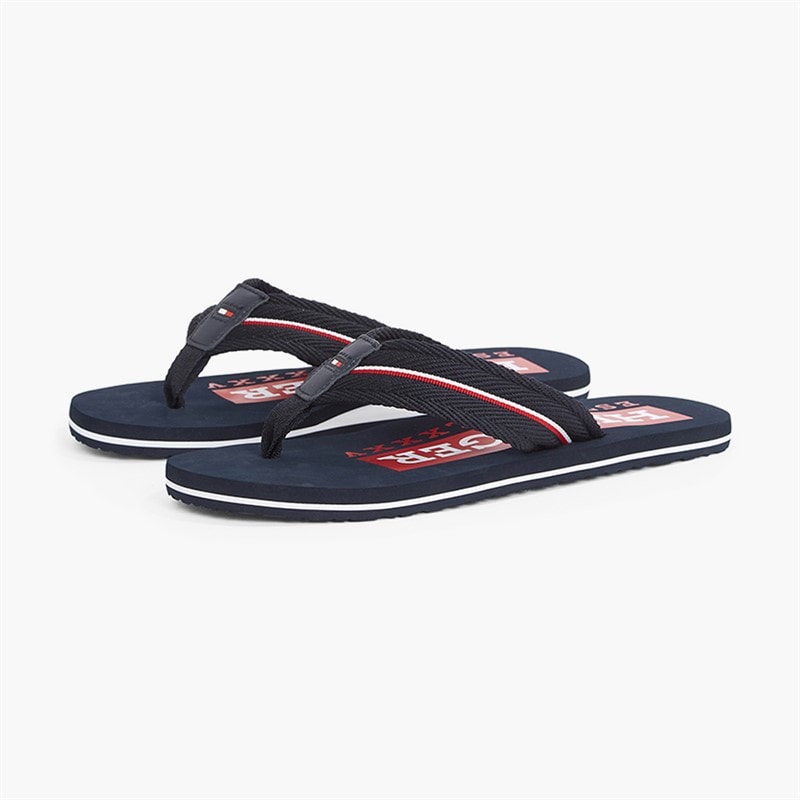 Tommy Hilfiger Mens Corporate Flip Flops Desert Sky - Image 3