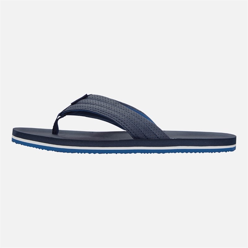 Tommy Hilfiger Mens Comfort Padded Perf Flip Flops Desert Sky - Image 2