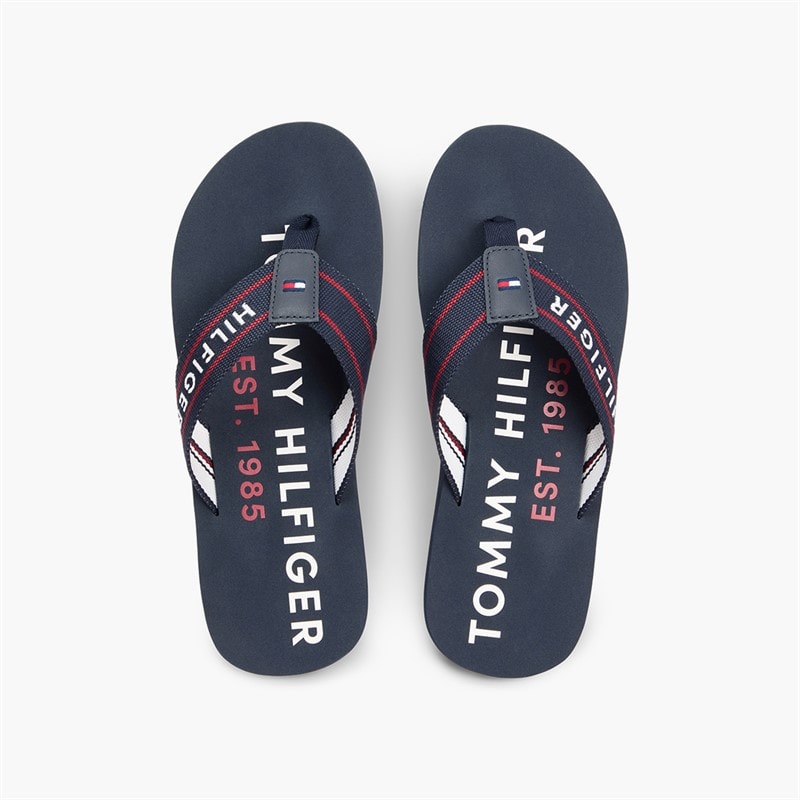 Tommy Hilfiger Mens Sporty Flip Flops Desert Sky - Image 4