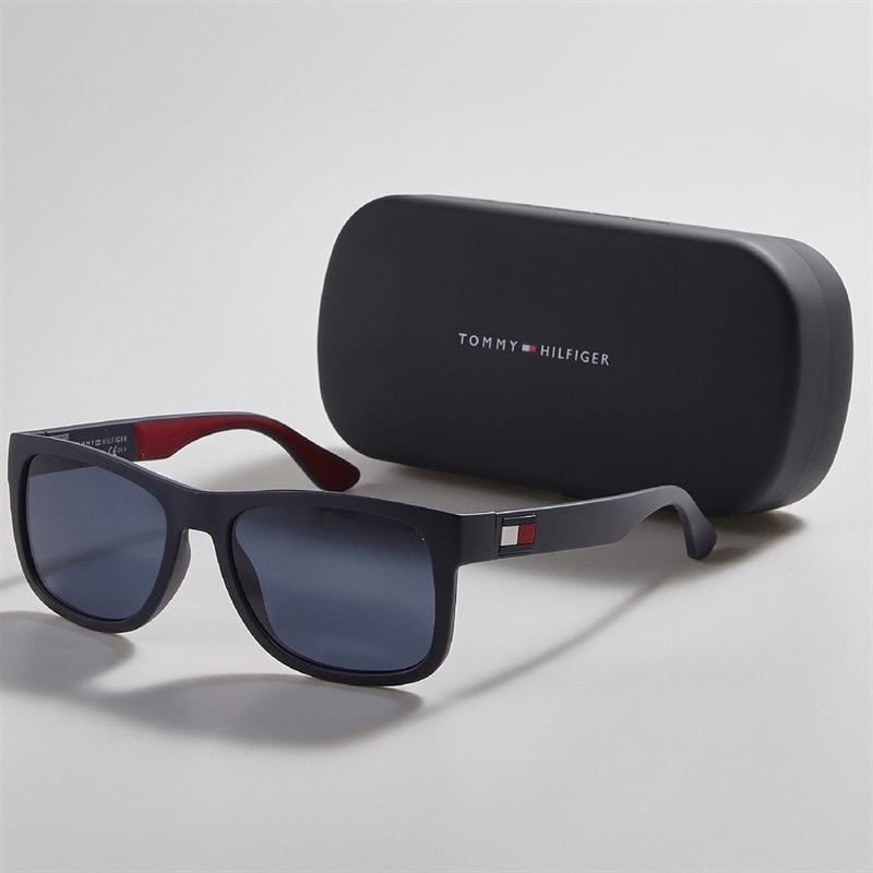 Tommy Hilfiger Mens Rectangular Sunglasses Blue/Red Blue Red - Image 3
