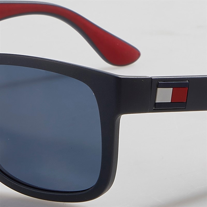 Tommy Hilfiger Mens Rectangular Sunglasses Blue/Red Blue Red - Image 4