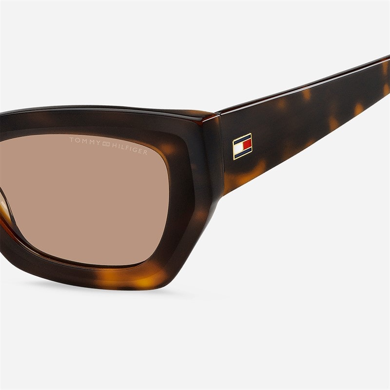 Tommy Hilfiger Womens Square Sunglasses Havana 2 - Image 4