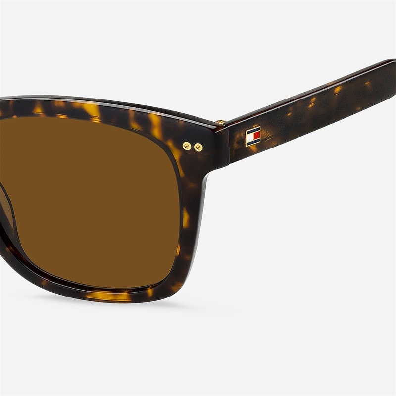 Tommy Hilfiger Mens Rectangular Sunglasses Havana - Image 4