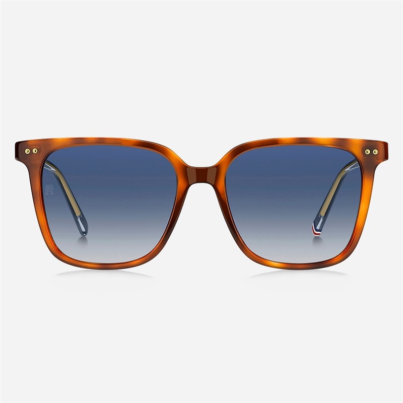 Tommy Hilfiger Womens Square Sunglasses Red Havana - Image 2