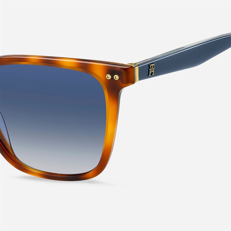 Tommy Hilfiger Womens Square Sunglasses Red Havana - Image 4