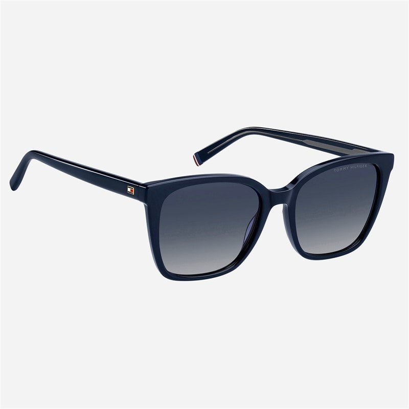 Tommy Hilfiger Womens Rectangular Sunglasses Blue - Image 3