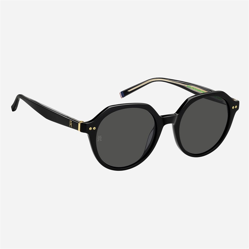 Tommy Hilfiger Womens Round Geometrical Sunglasses Black - Image 3
