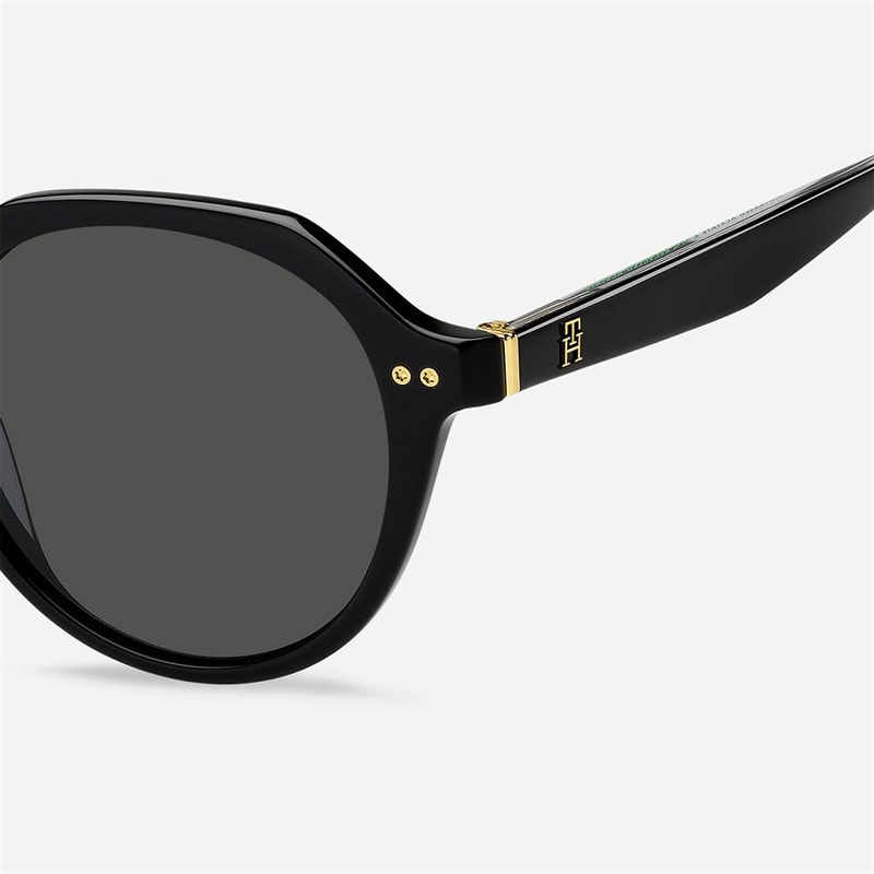 Tommy Hilfiger Womens Round Geometrical Sunglasses Black - Image 4