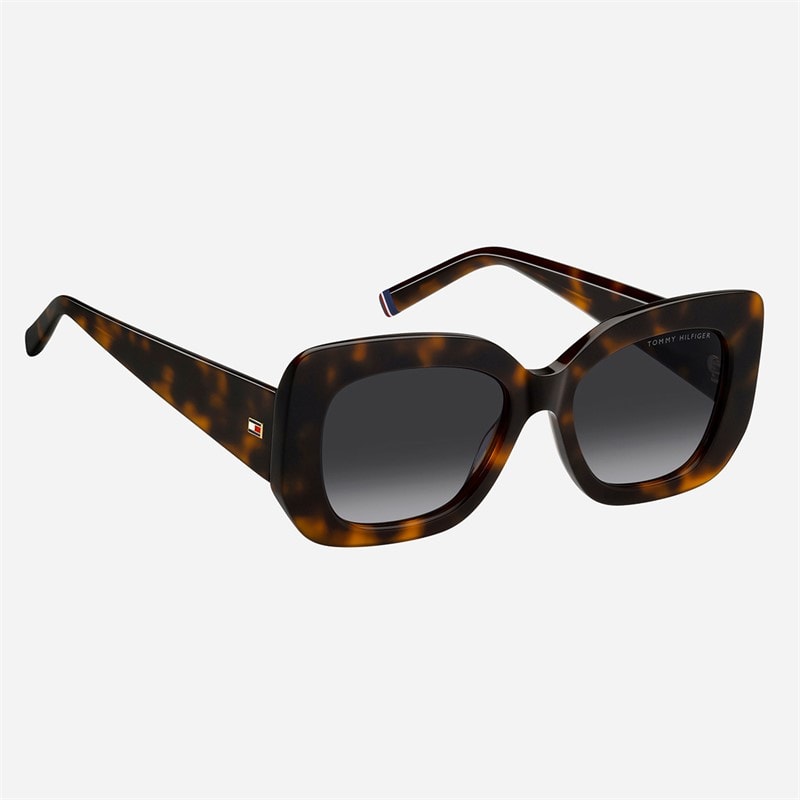 Tommy Hilfiger Womens Rectangular Sunglasses Havana - Image 3