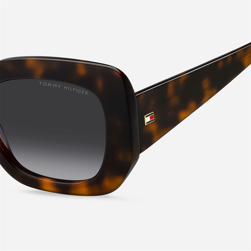 Tommy Hilfiger Womens Rectangular Sunglasses Havana - Image 4