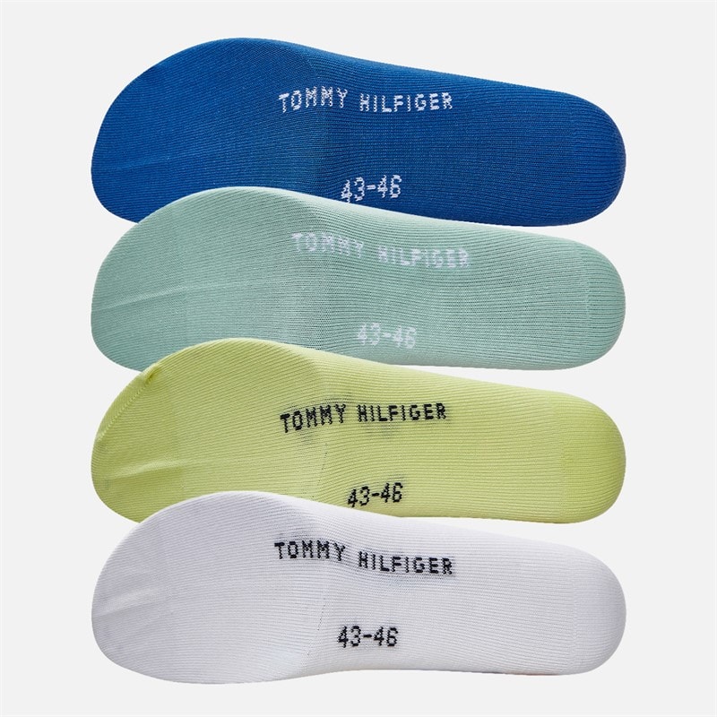 Tommy Hilfiger Mens Monogram Four Pack Gift Box Crew Socks Multi - Image 3