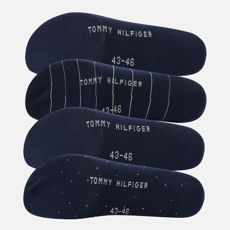 Tommy Hilfiger Mens Four Pack Gift Box Crew Socks Navy - Image 3