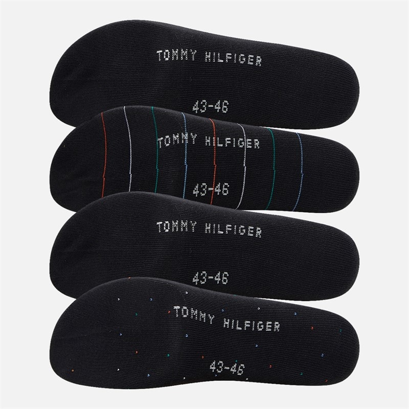 Tommy Hilfiger Mens Four Pack Gift Box Crew Socks Black - Image 3