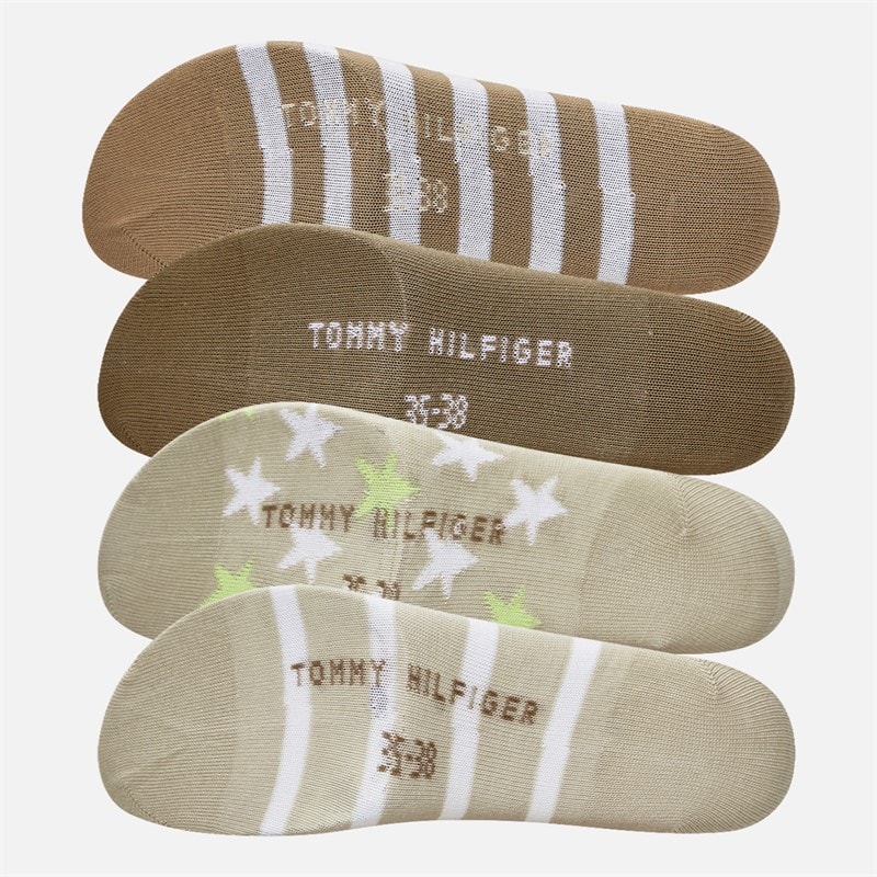 Tommy Hilfiger Kids Breton Stripe Star Four Pack Crew Socks Black/Sand - Image 3
