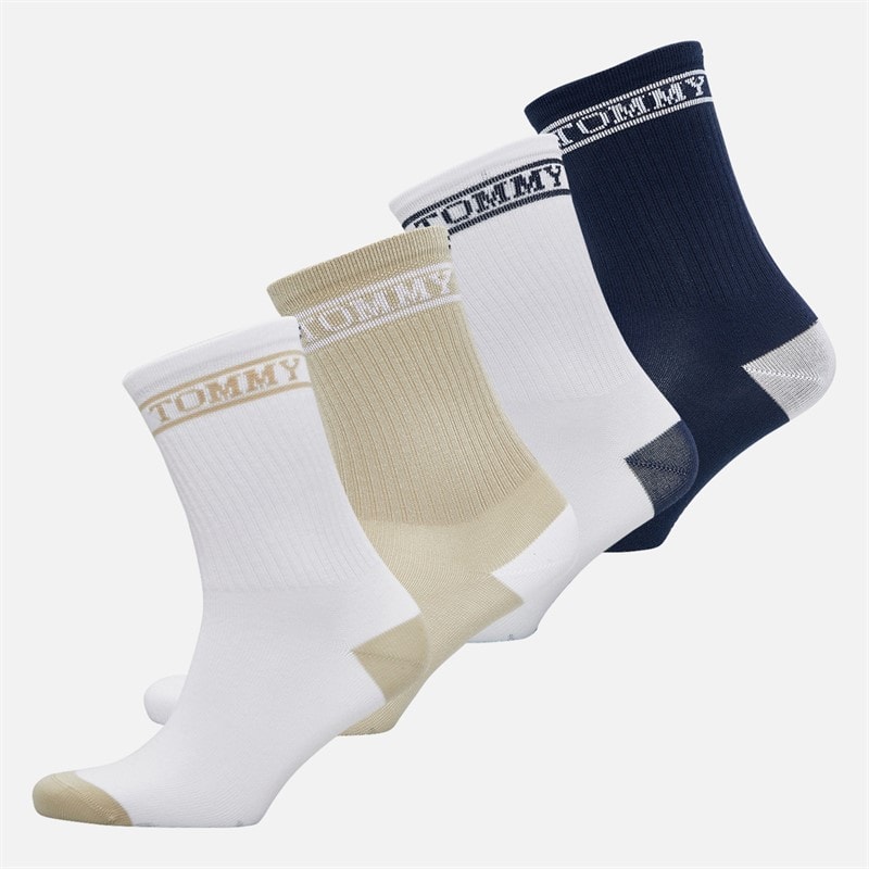 Tommy Hilfiger Kids Four Pack Crew Socks Tommy Original