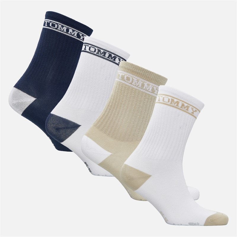 Tommy Hilfiger Kids Four Pack Crew Socks Tommy Original - Image 2