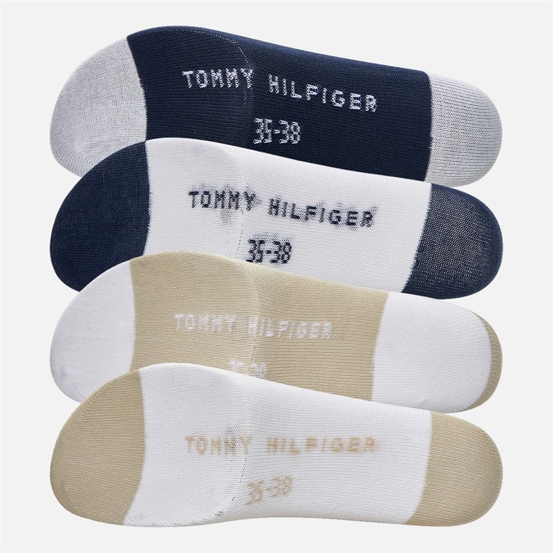 Tommy Hilfiger Kids Four Pack Crew Socks Tommy Original - Image 3