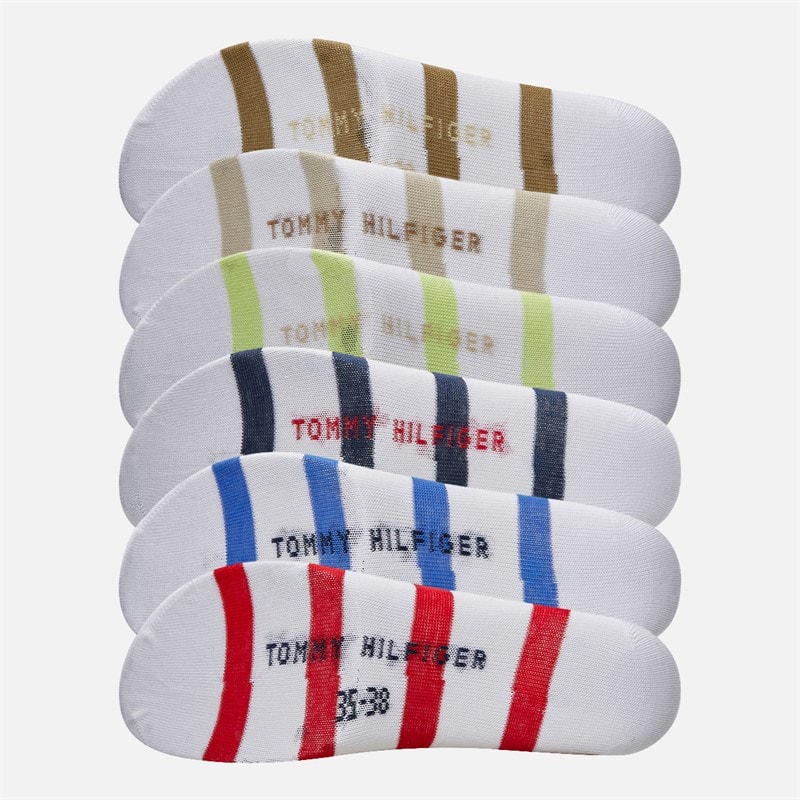 Tommy Hilfiger Kids Breton Six Pack Crew Socks Multi - Image 2
