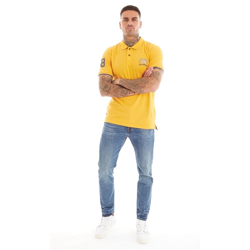 Tokyo Laundry Mens Sporty Polo Shirt Gold - Image 3
