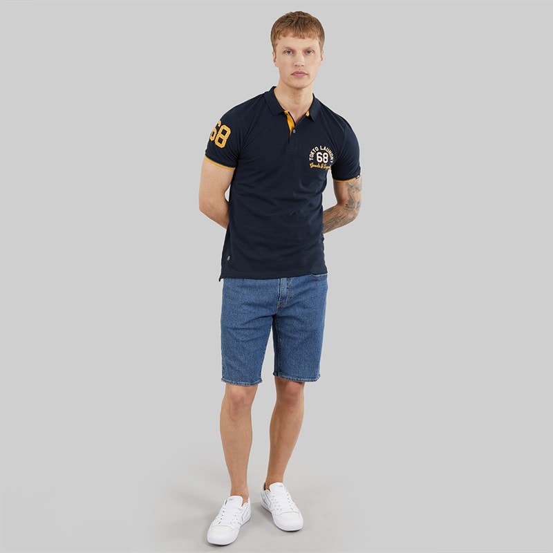 Tokyo Laundry Mens Sporty Polo Shirt Navy - Image 4