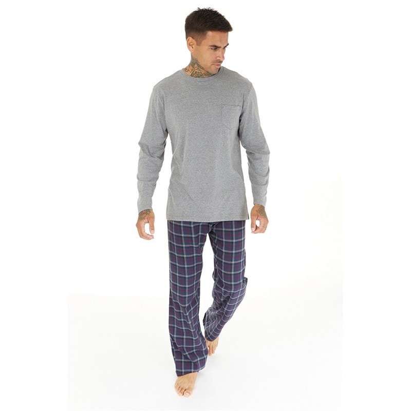 Tokyo Laundry Mens Glencoe Loungewear Set Grey - Image 3