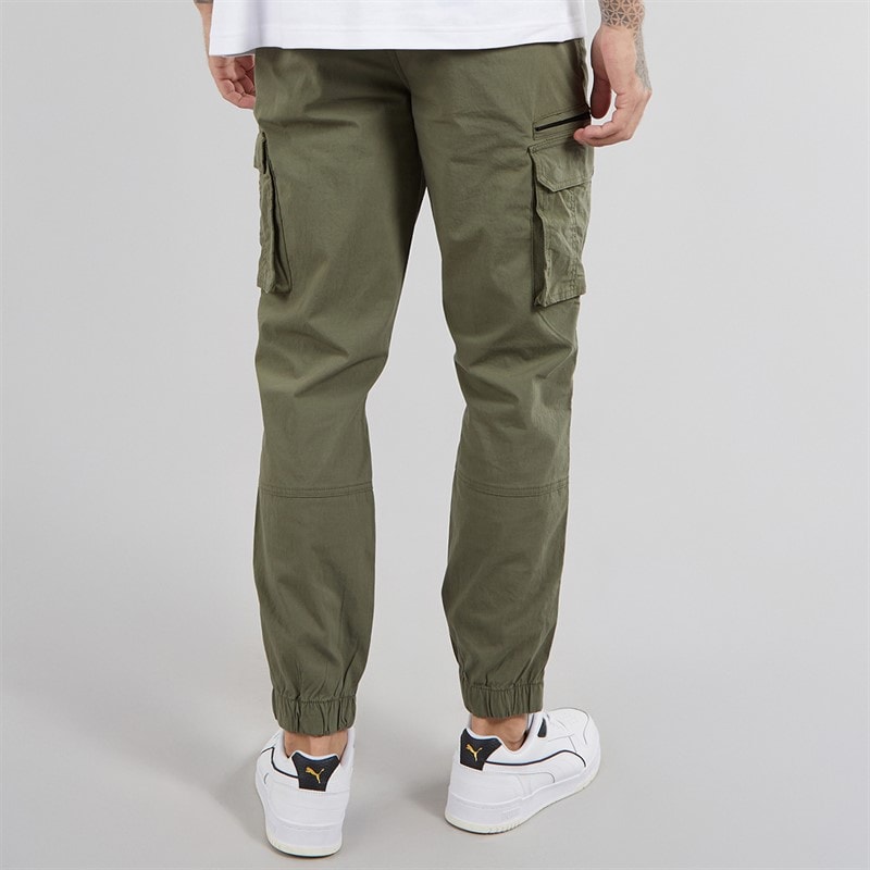 Tokyo Laundry Mens Costello Cargo Pants Olive - Image 2