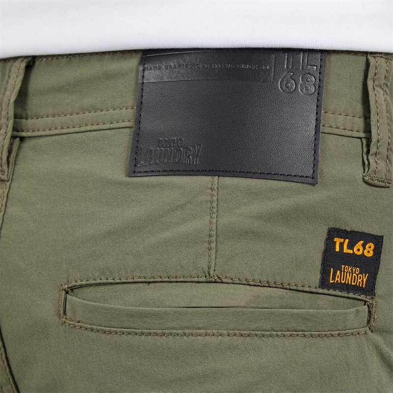 Tokyo Laundry Mens Costello Cargo Pants Olive - Image 3