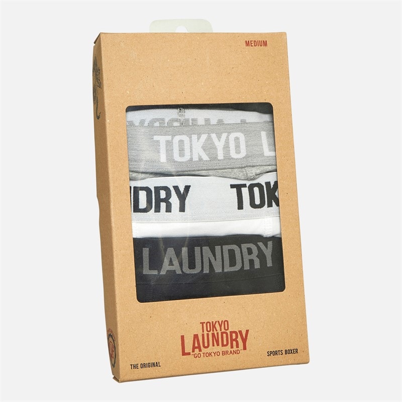 Tokyo Laundry Mens Jax Five Pack Boxers Black/Light Grey Marl/Bright White/Black/Black - Image 2