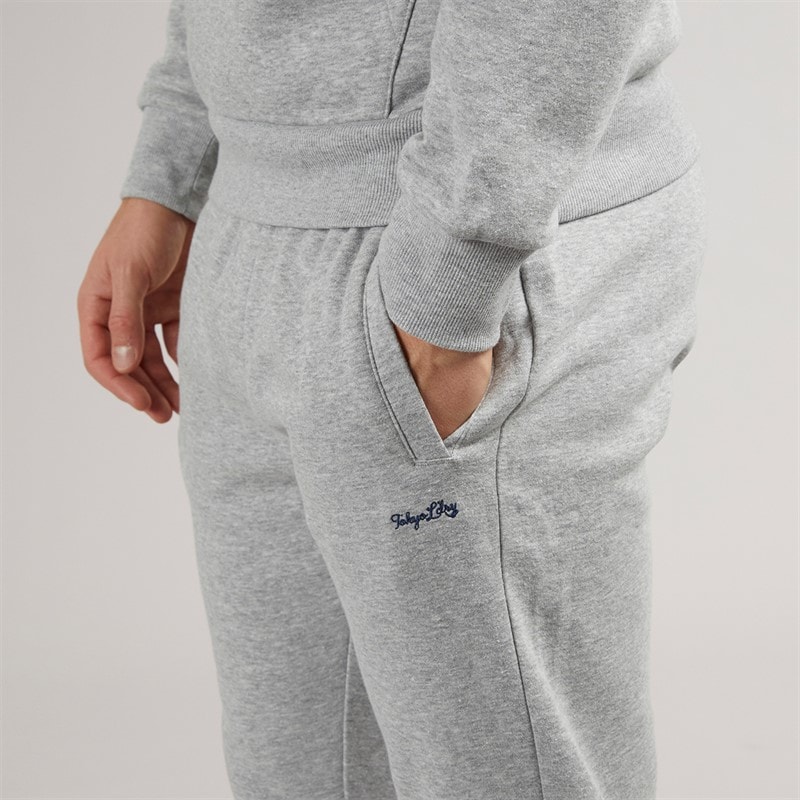 Tokyo Laundry Mens Throne Tracksuit Light Grey Marl - Image 5