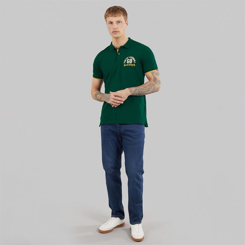 Tokyo Laundry Mens Sporty Polo Shirt Rainforest - Image 4