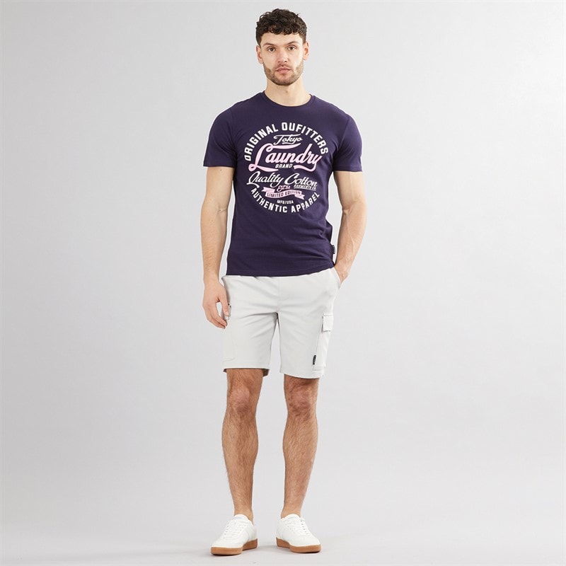 Tokyo Laundry Mens Bruton T-Shirt Navy - Image 3