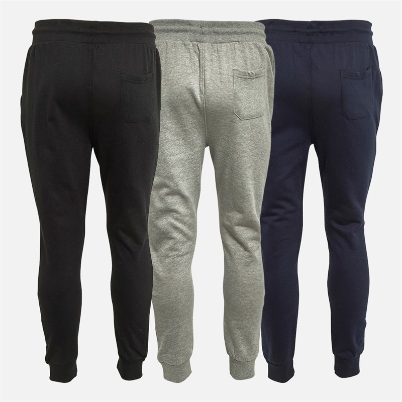Tokyo Laundry Mens Underground Three Pack Joggers Sky Captain Navy/Light Grey Marl/Jet Black - Image 2