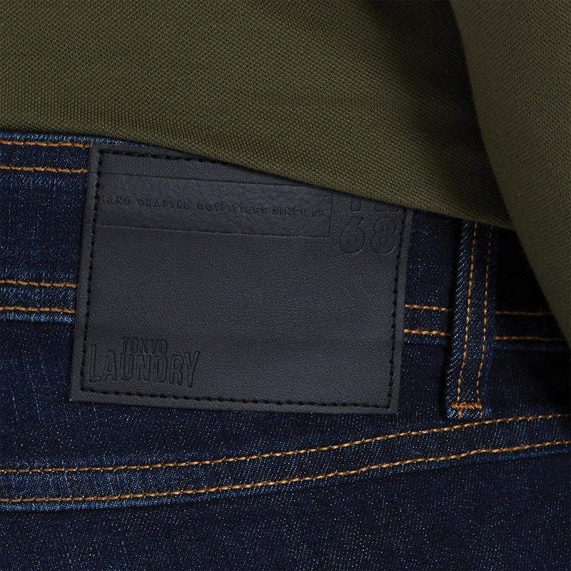 Tokyo Laundry Mens Nicaragua Slim Fit Jeans Dark Indigo - Image 3