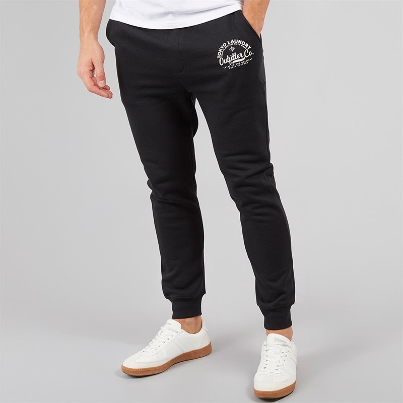 Tokyo Laundry Mens Coppice Joggers Black - Image 1