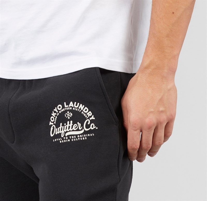 Tokyo Laundry Mens Coppice Joggers Black - Image 3