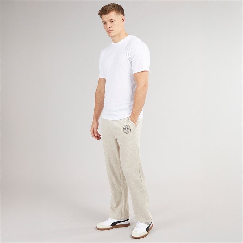 Tokyo Laundry Mens Aspin Wide Leg Joggers Oatmeal Marl - Image 4