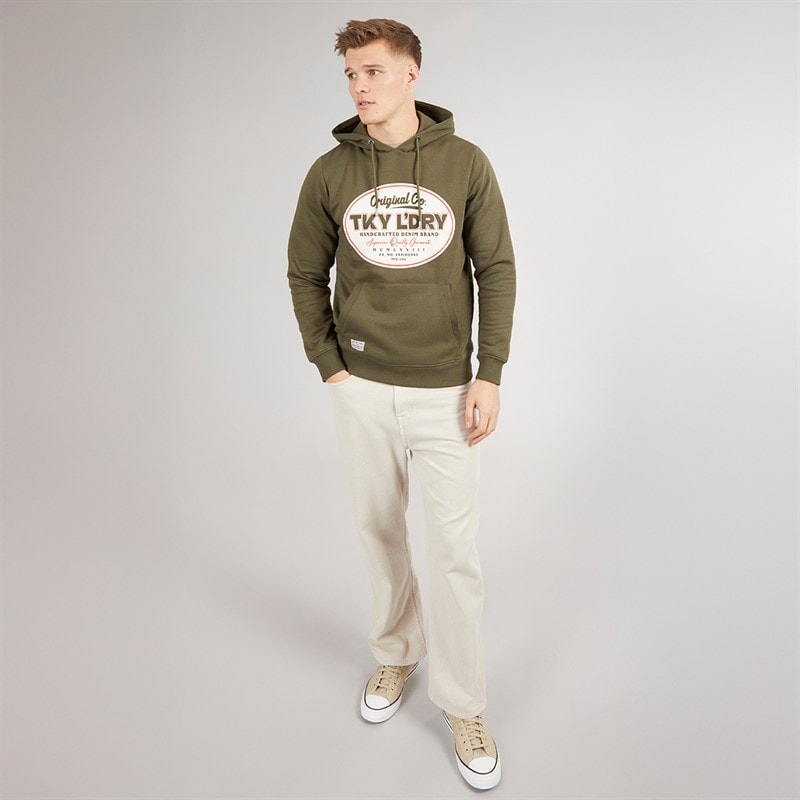 Tokyo Laundry Mens Cawthorn Hoodie Khaki - Image 3