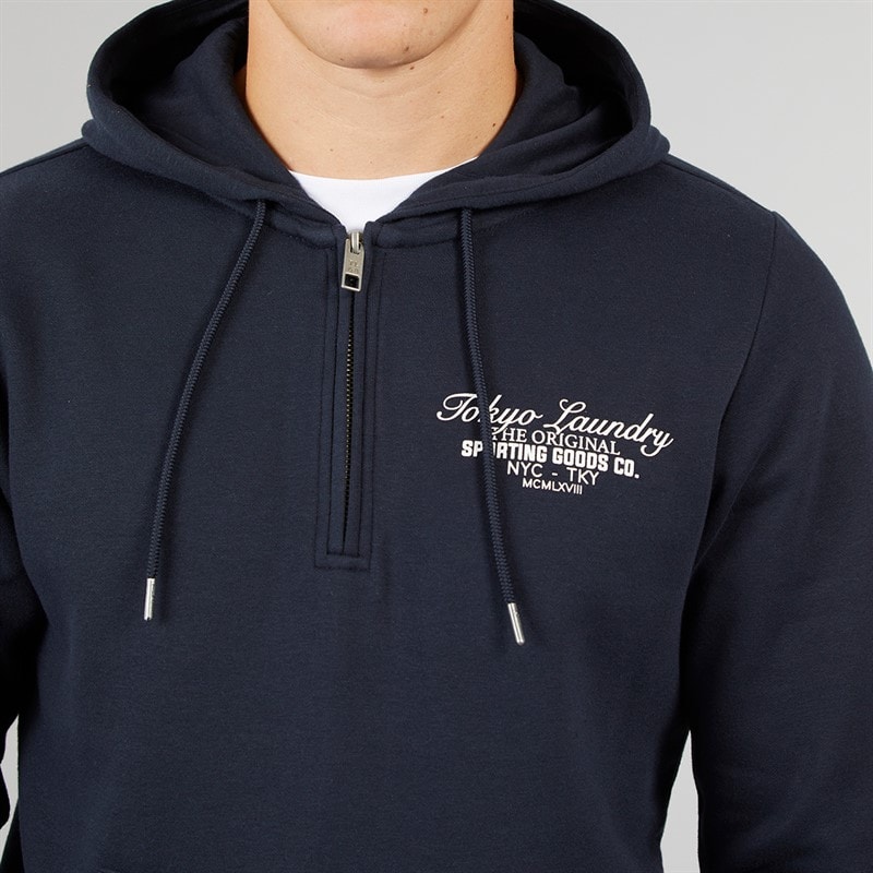 Tokyo Laundry Mens Morar Hoodie Navy - Image 3