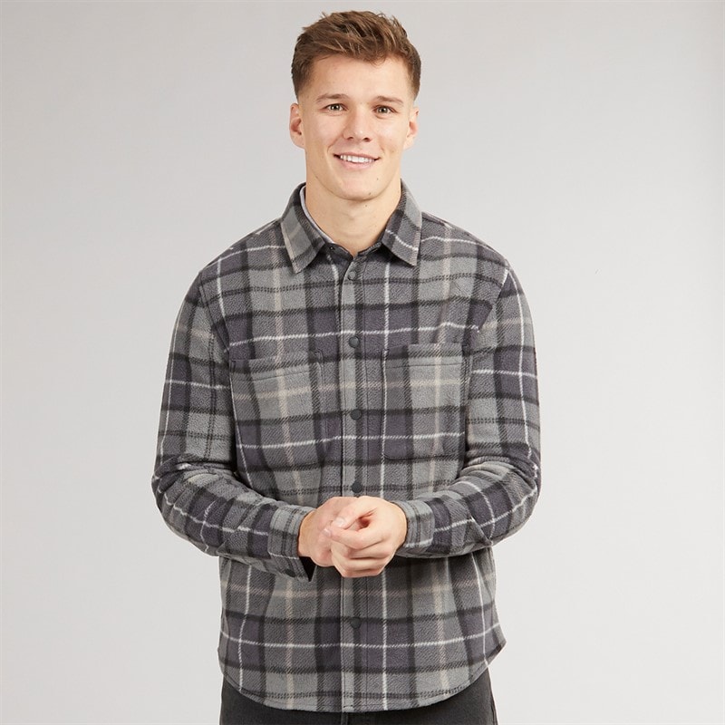 Tokyo Laundry Mens Teo Long Sleeve Shirt Charcoal - Image 1
