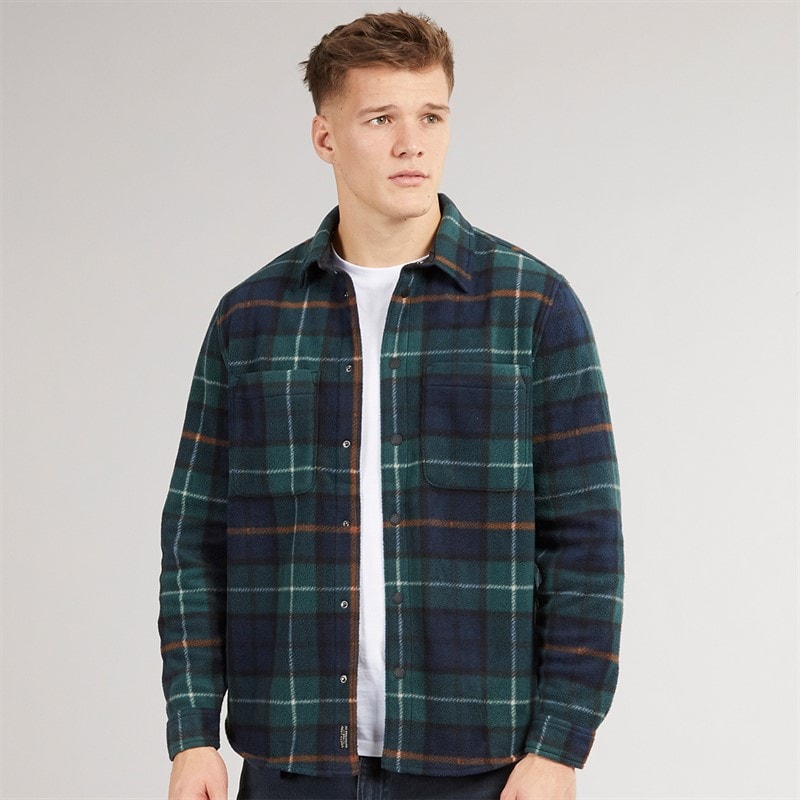 Tokyo Laundry Mens Teo Long Sleeve Shirt Green - Image 1