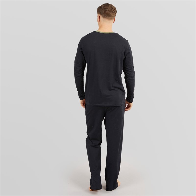 Tokyo Laundry Mens Payden Loungewear Set Black - Image 2