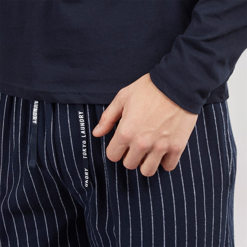 Tokyo Laundry Mens Laniis Loungewear Set Navy - Image 3
