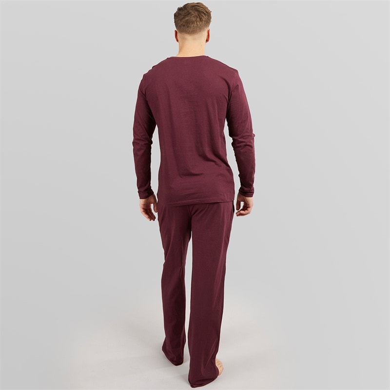 Tokyo Laundry Mens Olmste Loungewear Set Burgundy - Image 2