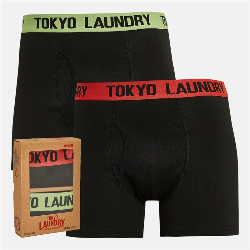 Tokyo Laundry Mens Marthem Two Pack Boxers Red - Image 1