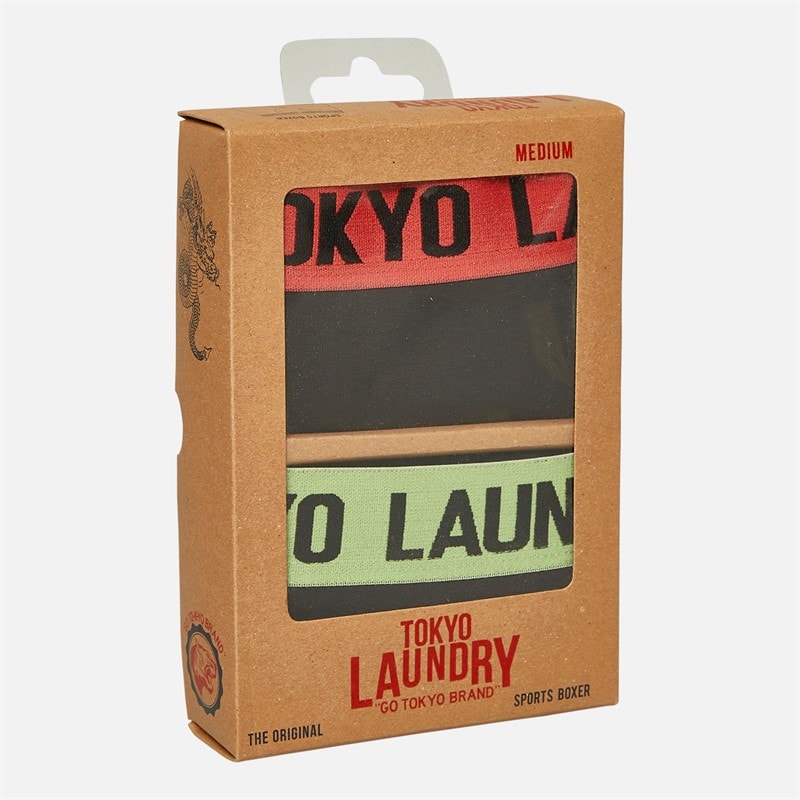 Tokyo Laundry Mens Marthem Two Pack Boxers Red - Image 2