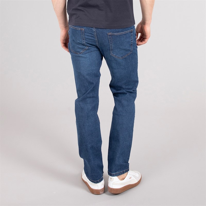 Tokyo Laundry Mens Shriner Straight Leg Jeans Indigo Wash - Image 2