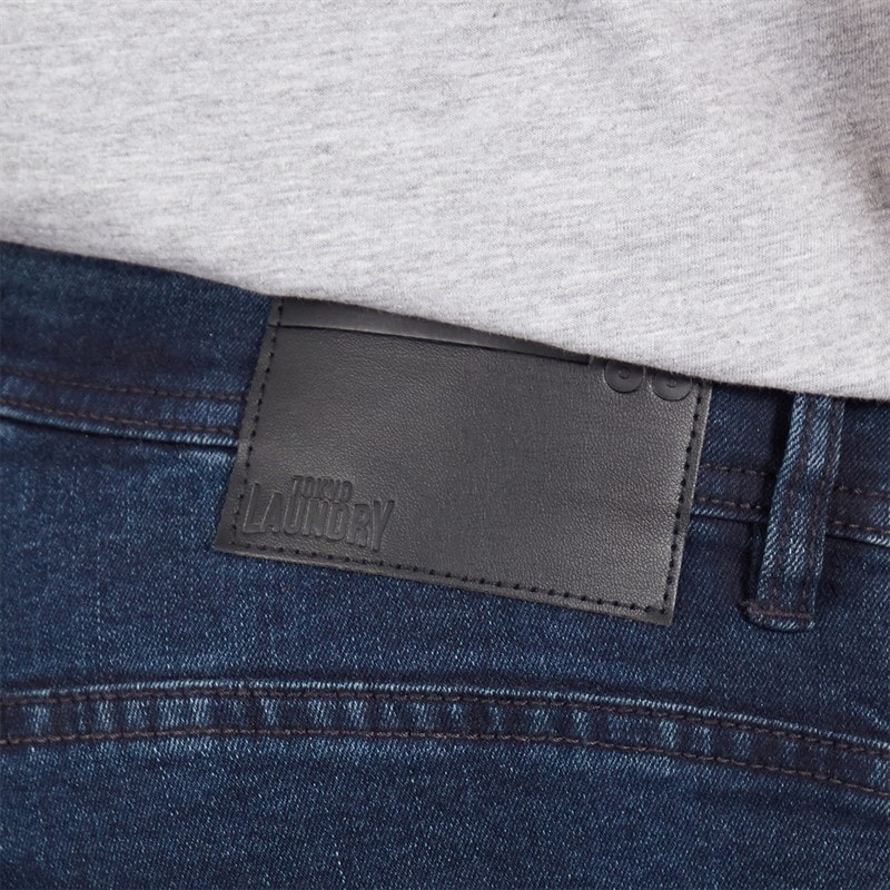Tokyo Laundry Mens Shriner Straight Leg Jeans Dark Indigo Wash - Image 3