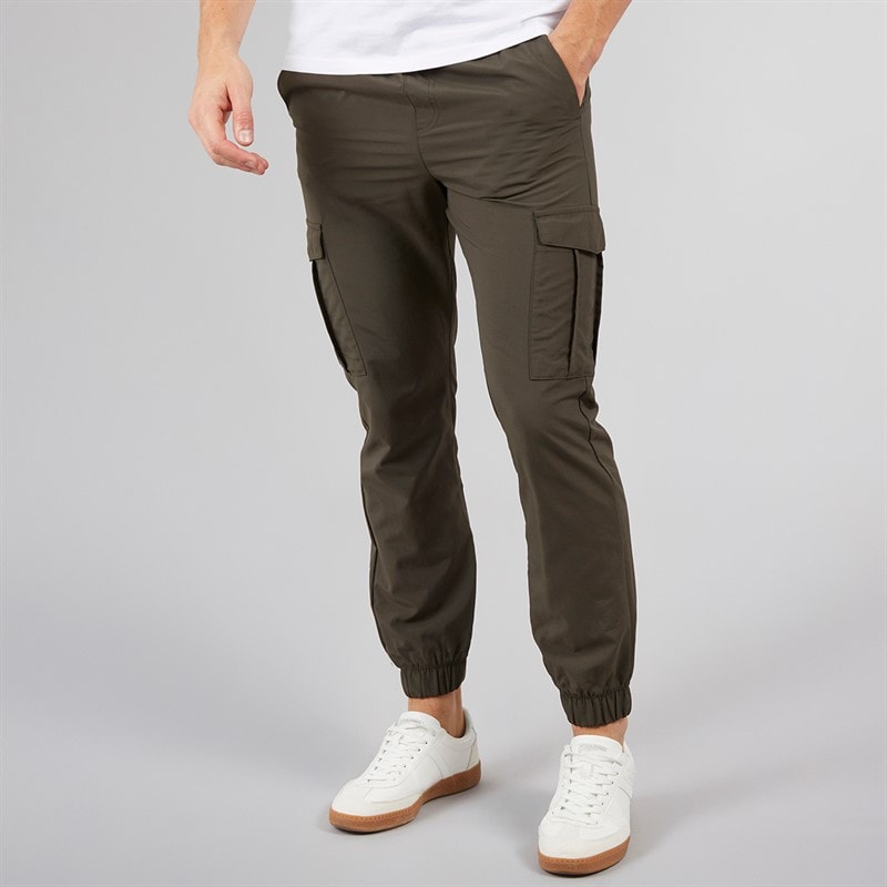 Tokyo Laundry Mens Cusick Nylon Cargo Pants Khaki - Image 1