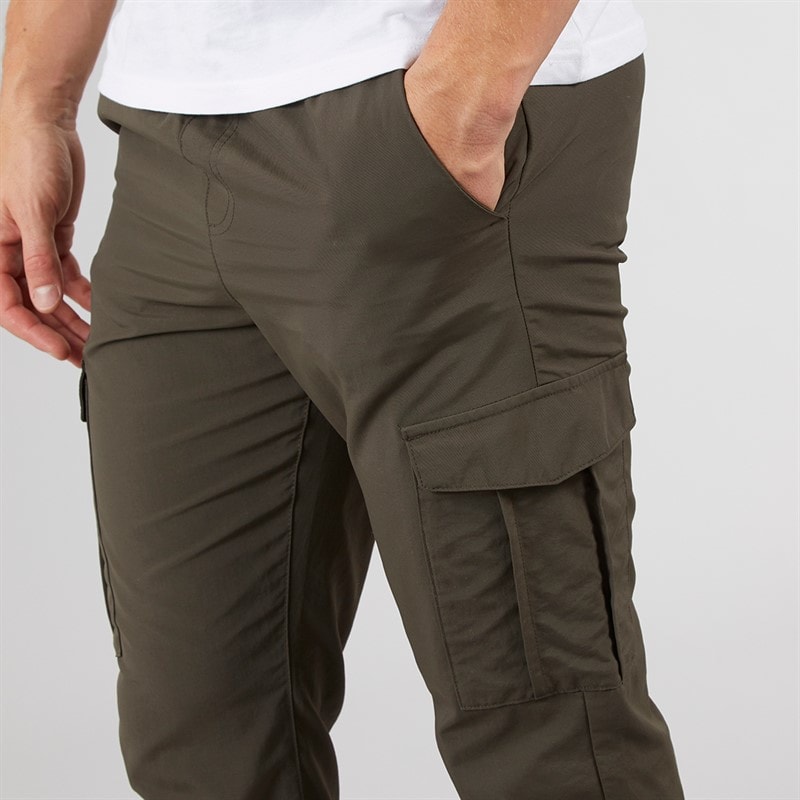 Tokyo Laundry Mens Cusick Nylon Cargo Pants Khaki - Image 3