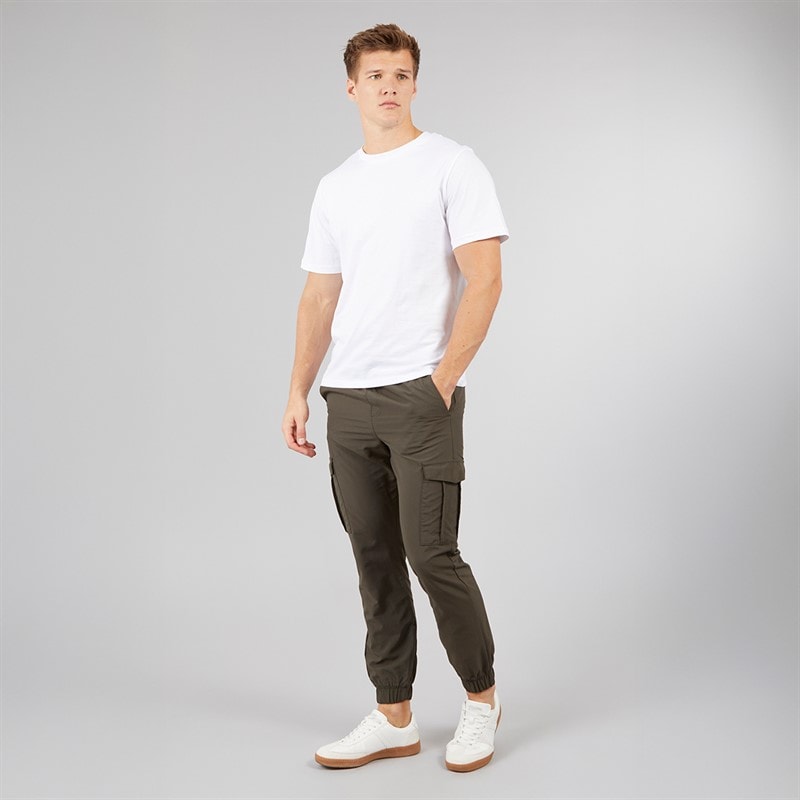 Tokyo Laundry Mens Cusick Nylon Cargo Pants Khaki - Image 4